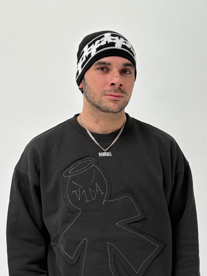 Pattern beanie black