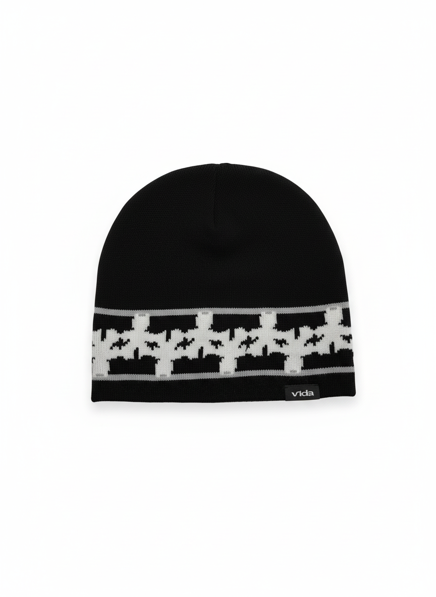 Pattern beanie black