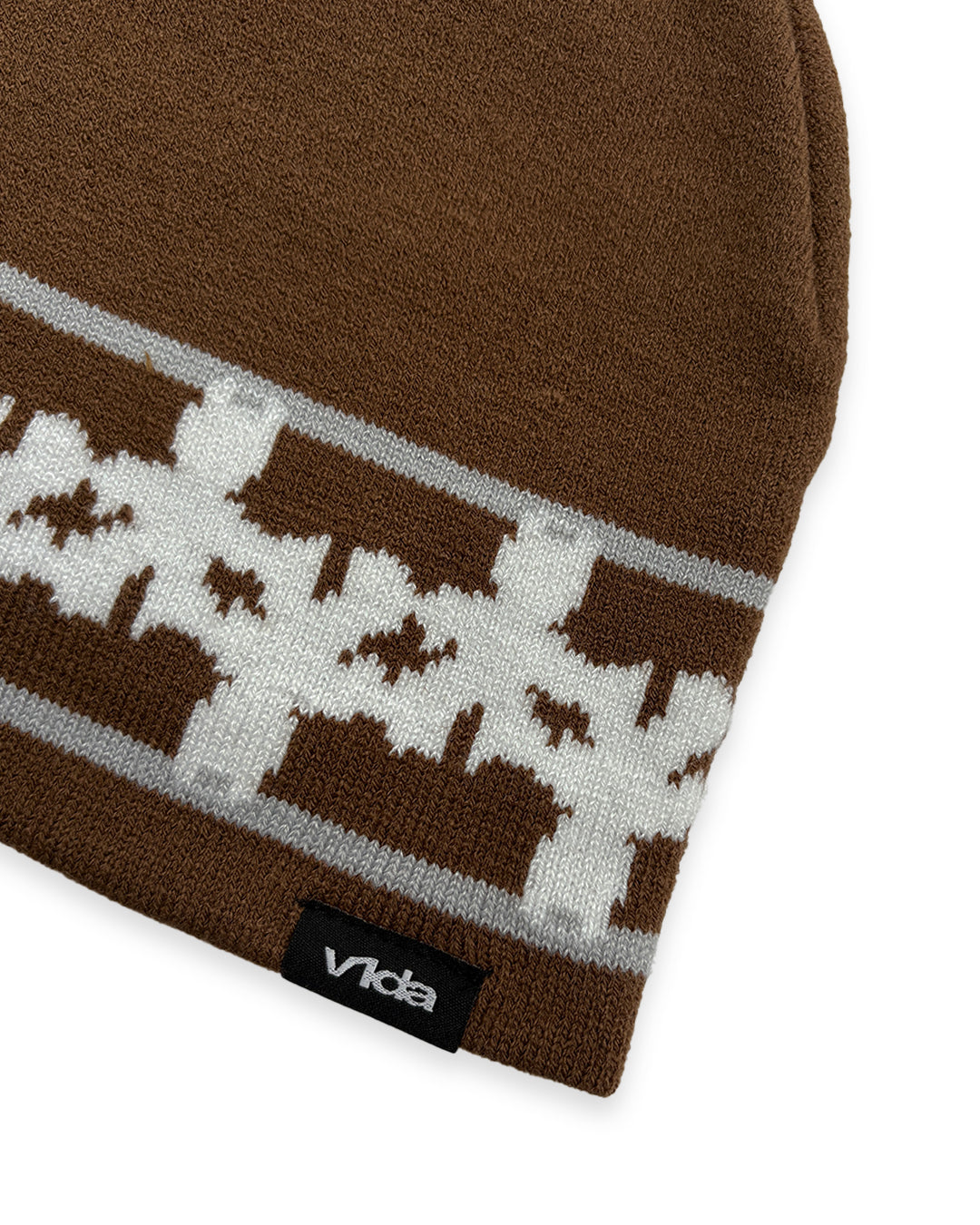 Pattern beanie brown