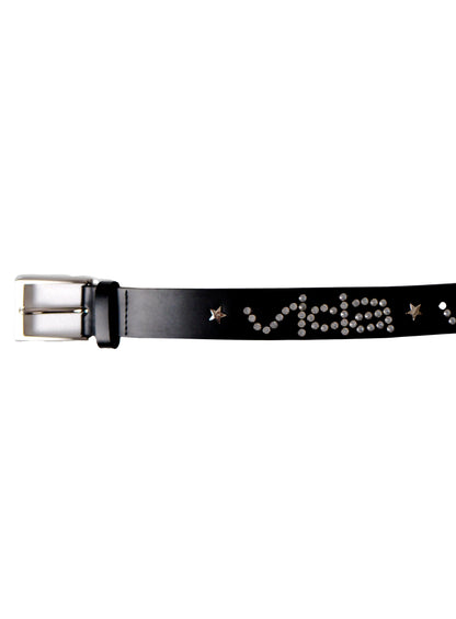 Studded leather belt
